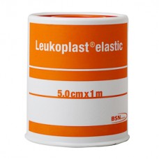 Tape, Leukoplast ELASTIC Zinc Oxide 5cm x 1m    (Orange/White Spool)